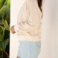Flower Patch Drop Shoulder Casual Top