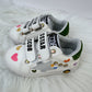 Heart Print Velcro Star Sneakers