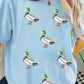 Sequin Mallard Graphic Womens Casual Tee