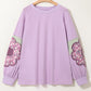 Flower Patch Colorblock Plus Size Pullover Top
