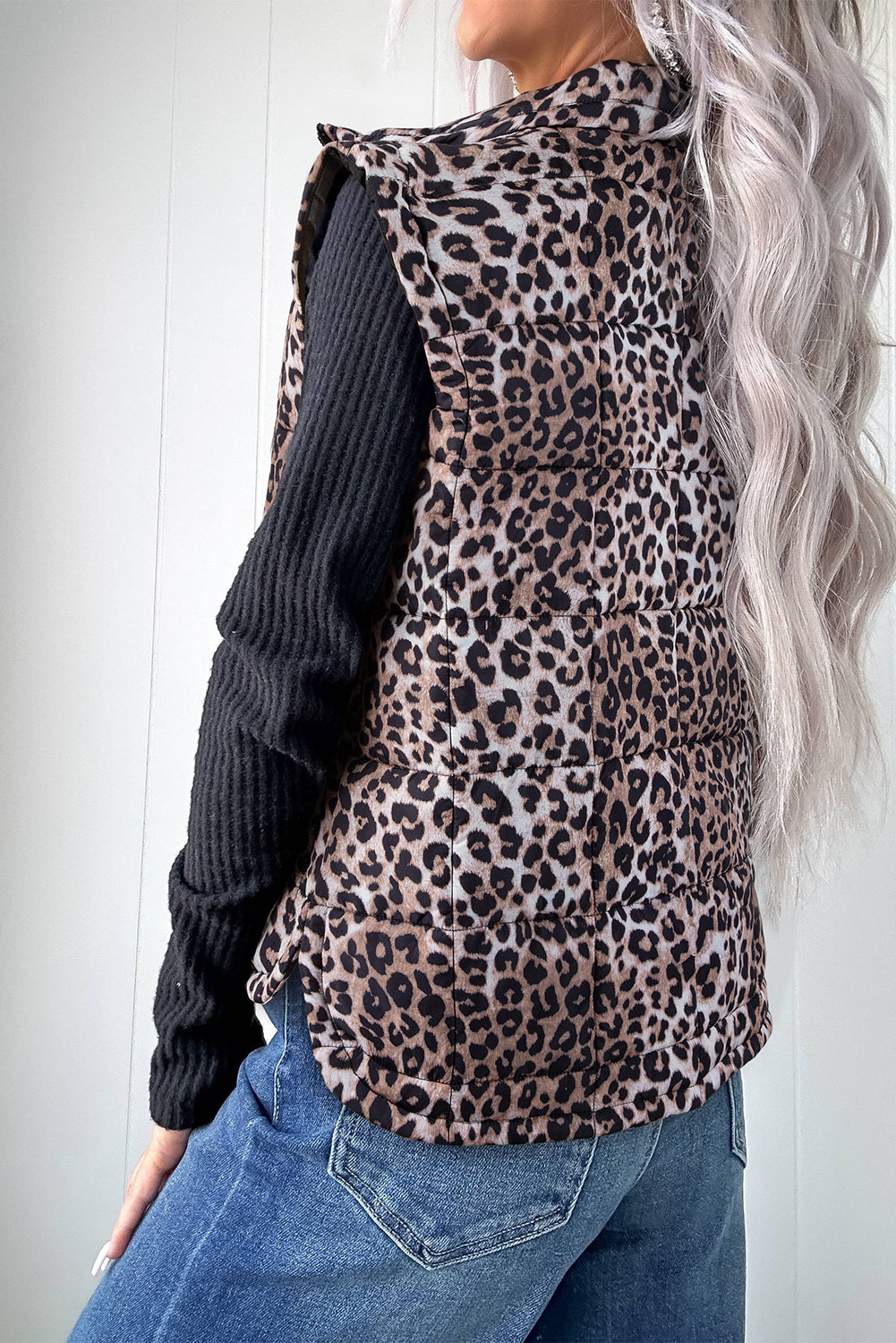 Quilted Full Zipper Casual Puff Vest