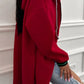 Cuffed Drop Shoulder Zip up Tunic Hoodie