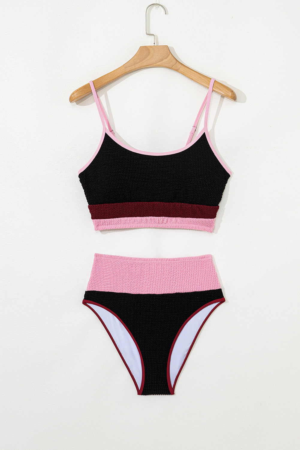 Color Block High Waisted Sexy Bikini Set