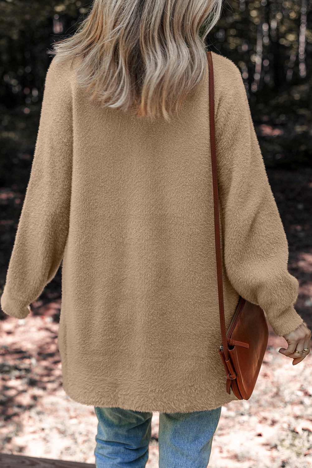 Buttoned Front Midi Solid Cardigan