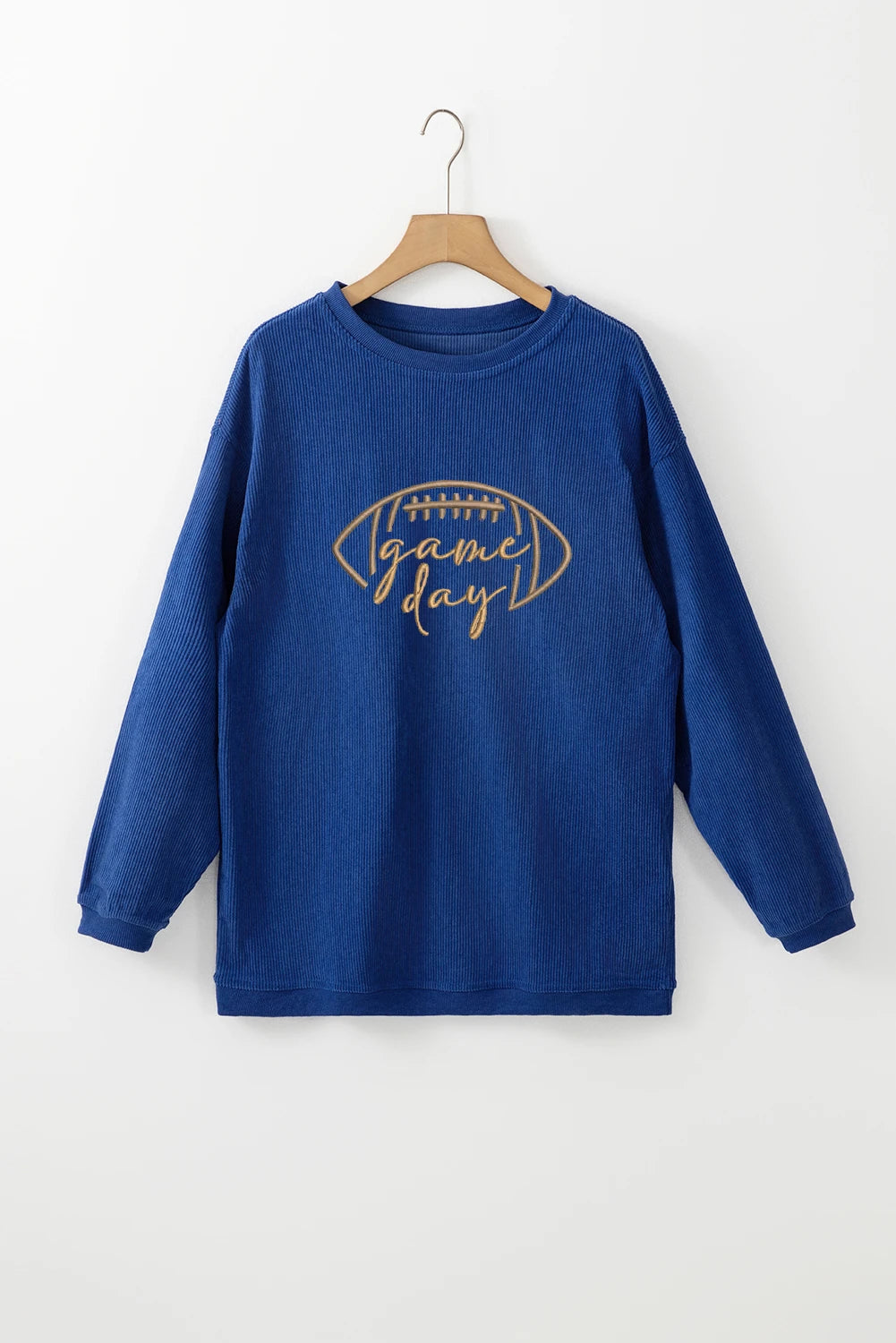 Embroidered Corduroy Sweatshirt