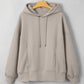 Cable Textured Baggy Solid Hoodie