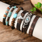 6 Piece Western Bull Skull Turquoise Beading Bracelet