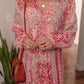 Bohemian Floral Print Tassel Tie Long Sleeve Flowy Mini Dress