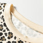 Leopard Print Contrast Trim Long Sleeve Pullover Drawstring Shorts 2pcs Outfit