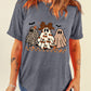 Cute Halloween Ghost Printed Womens Casual Tee