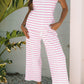 Casual Wide Leg 2pcs Pants Set