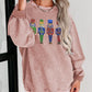 Sequined Nutcracker Doll Corded Baggy Sweatshirt