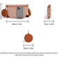 Checkered Woven Crossbody Fanny Pack with Coin Purse