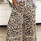 Leopard Wide Leg Cropped Pants