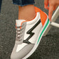 Block Patchwork Lace Up Sneakers