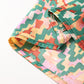 Abstract Print Half Sleeve Button up Loose Shirt