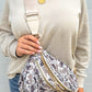Camouflage Print Gold Chain Strap Double Zipper Crossbody Bag