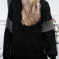 Patched Side Slit Sweatshirt