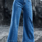 Plain Seam Detail Flared Bottom Ankle Length Jeans