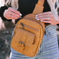 Khaki Vintage Multi Pockets Sling Bag-Yellow