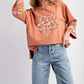 Flower Patch Exposed Seam Top