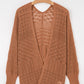 Hollowed Knit Open Front Cardigan