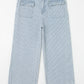Cuffed Hem Wide Leg Jeans