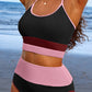 Color Block High Waisted Sexy Bikini Set