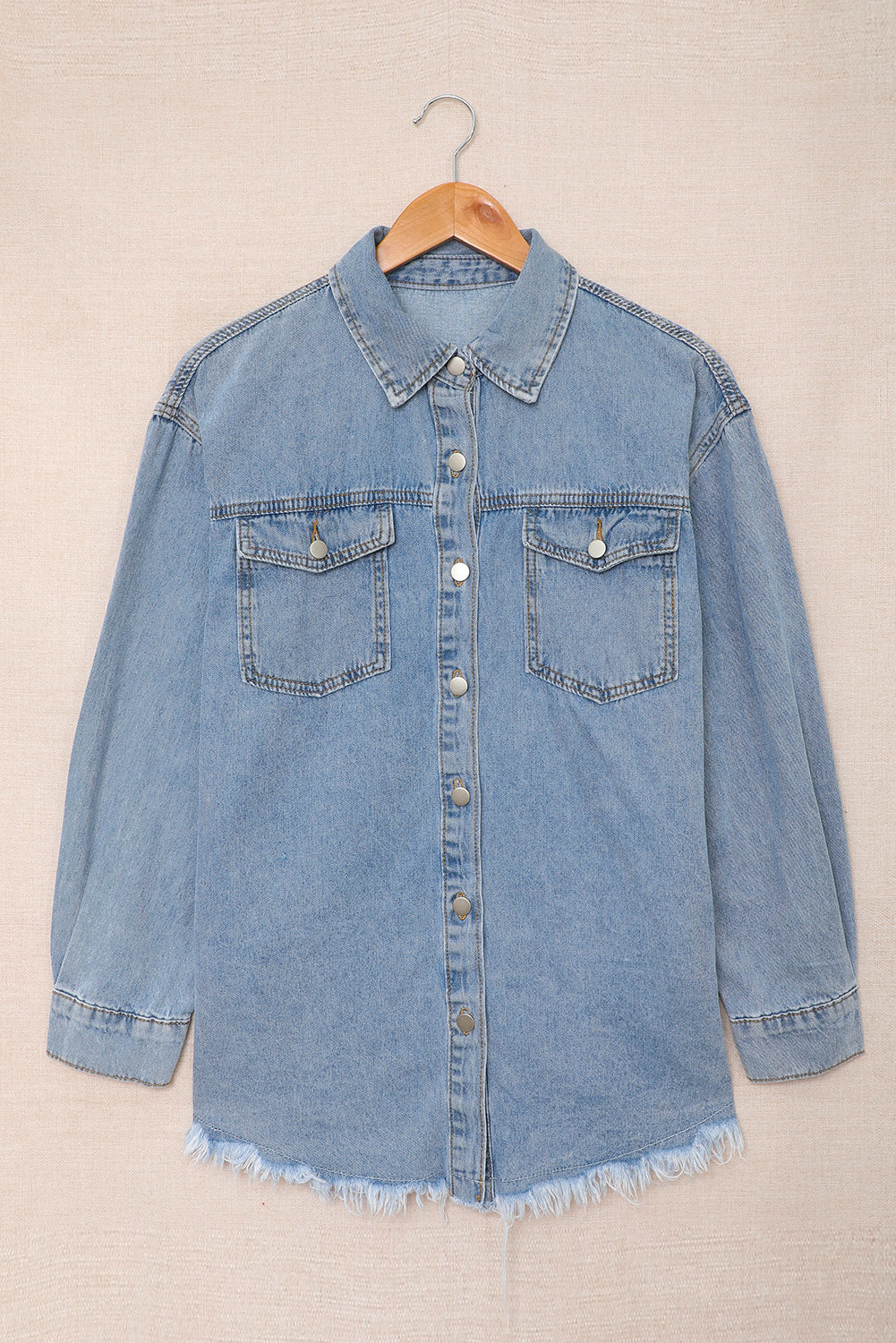 (Pre order 10.15)Raw Hem Denim Jacket