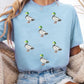 Sequin Mallard Graphic Womens Casual Tee