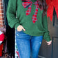 Plaid Bow Graphic Christmas Sweater