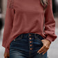 Lace Long Sleeve Textured Pullover