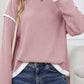 Trim Knit Drop Shoulder Loose Top