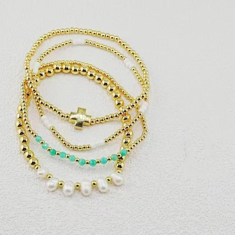 4pcs Pearl Bracelet Set