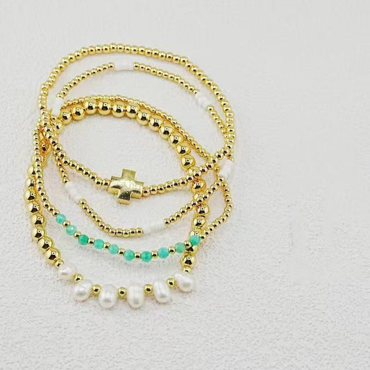 4pcs Pearl Bracelet Set