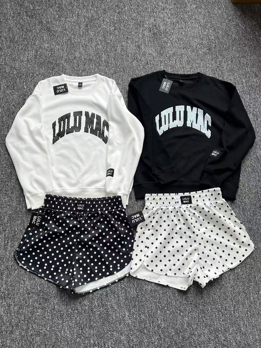 Sweatshirt and shorts set