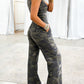 Green Camouflage Print Slim Tank Drawstring Pant Set
