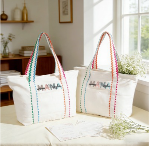 Personalized Canvas Tote Bag: Heat Transfer Print