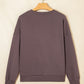 Contrast Terry Bow Pattern Drop Shoulder Sweatshirt