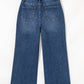 Cropped High Rise Wide Leg Jeans