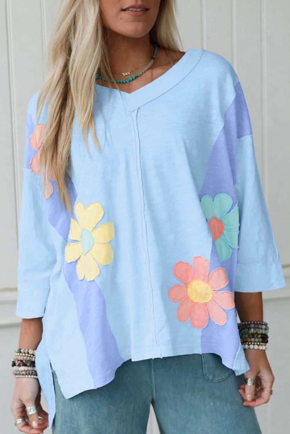 Seam Bracelet Sleeve Oversized T Shirt