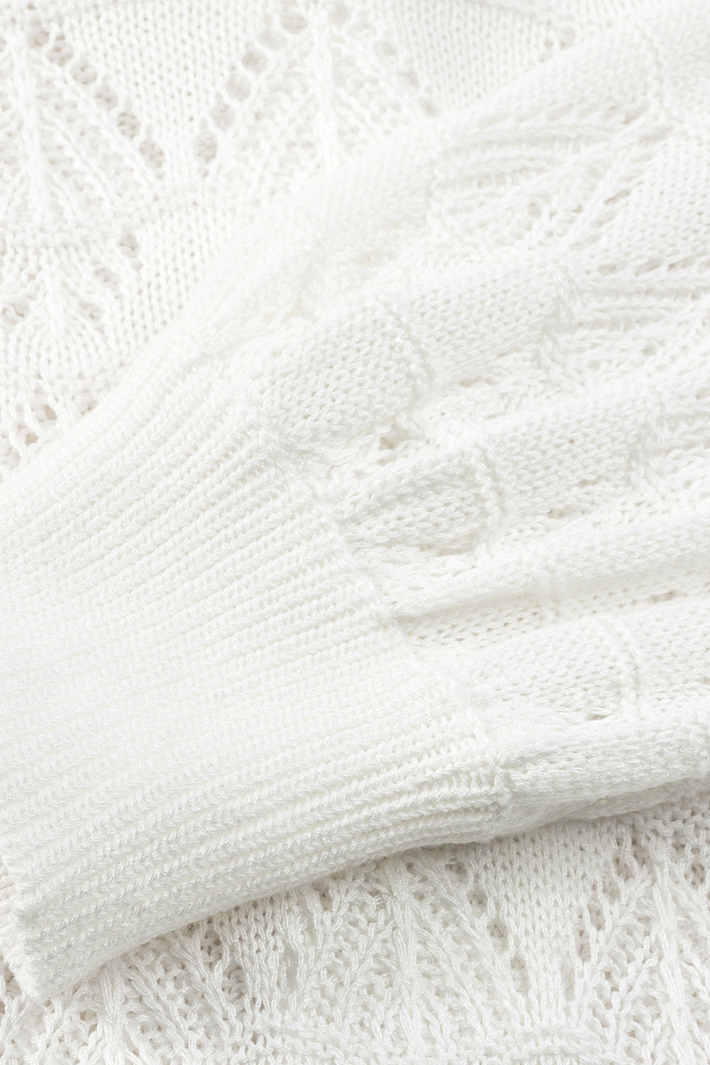 Lightweight Buttoned Front Crochet Cardigan
