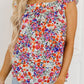 Floral Square Neck Flutter Tank Top