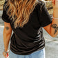 Sequin Bow Pumpkin Patched Cotton Blend T Shirt