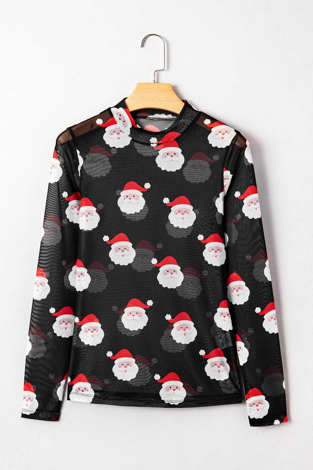 Christmas Fashion Print Slim Fit Long Sleeve Top