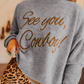 See You Cowboy Embroidered Western Graphic Sweater