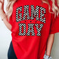 Checkered Game Day Graphic T Shirt