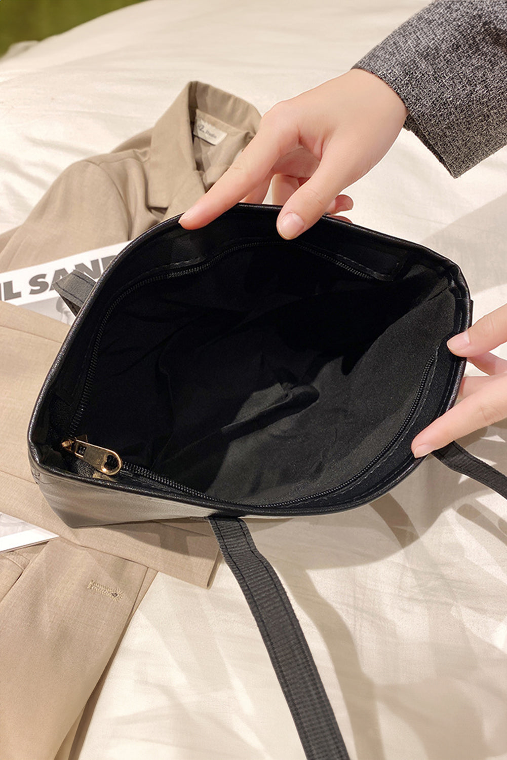 Quilted PU Leather Shoulder Bag