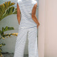 Casual Wide Leg 2pcs Pants Set