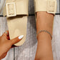 Buckle Decor Wide Band Thick Sole Slippers